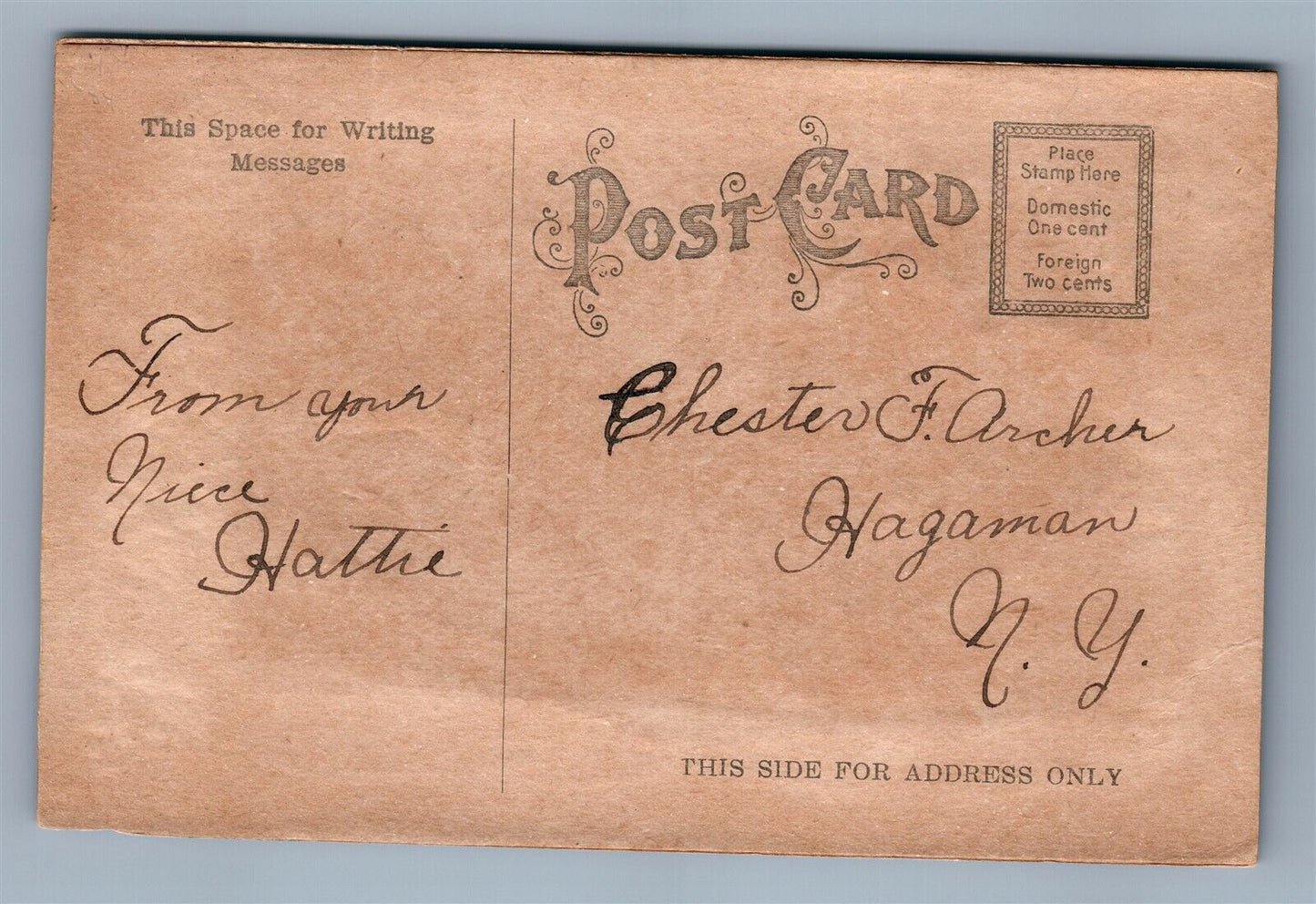 VALENTINE ANTIQUE EMBOSSED POSTCARD LADY w/ FAN