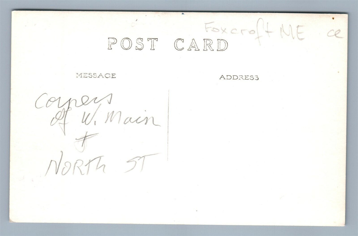 FOXCRORT ME TEXACO GAS STATION MAIN STREET VINTAGE REAL PHOTO POSTCARD RPPC