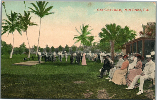 PALM BEACH FL GOLF CLUB HOUSE ANTIQUE POSTCARD