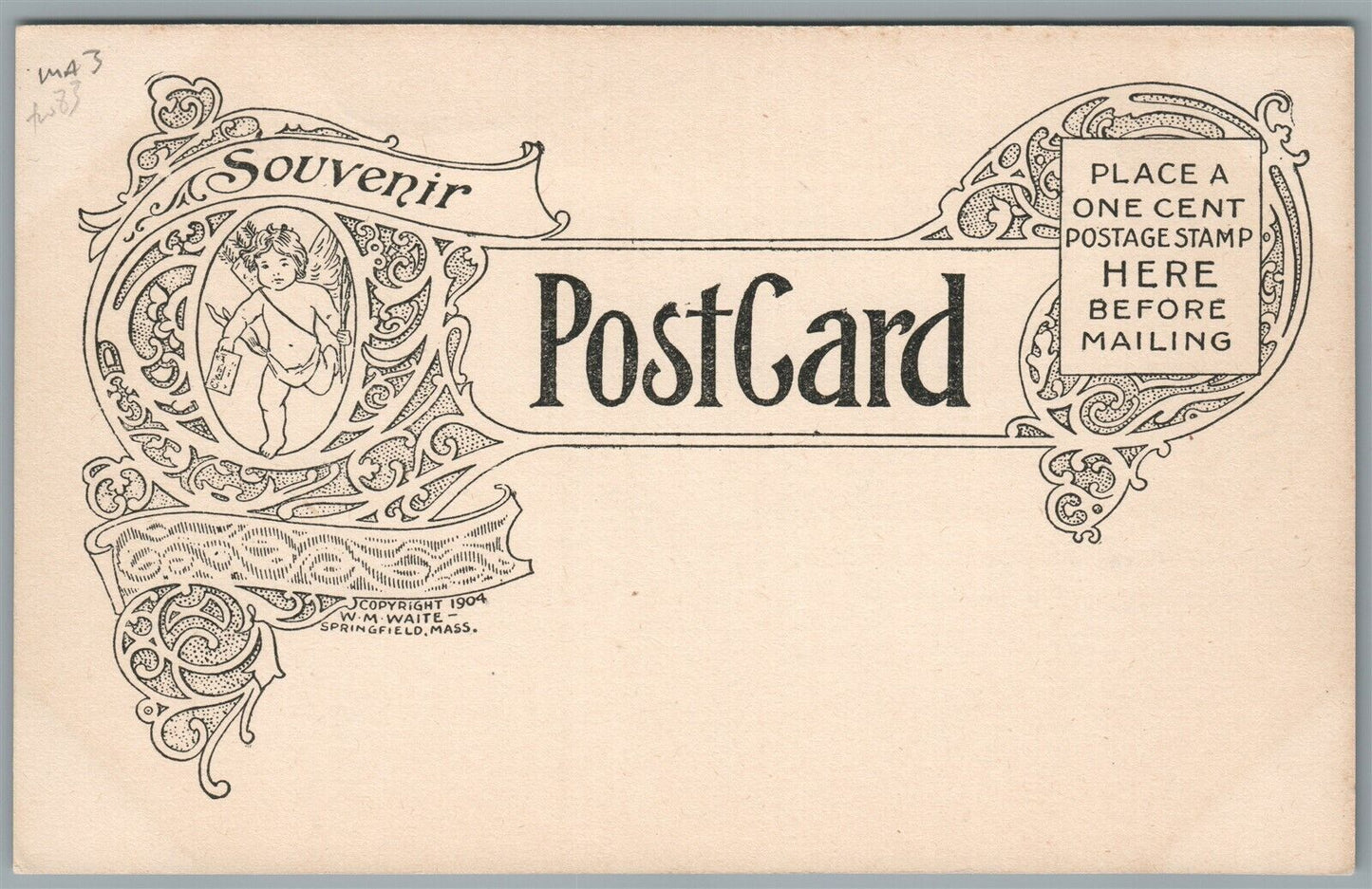 MONSON MA ACADEMY ANTIQUE POSTCARD