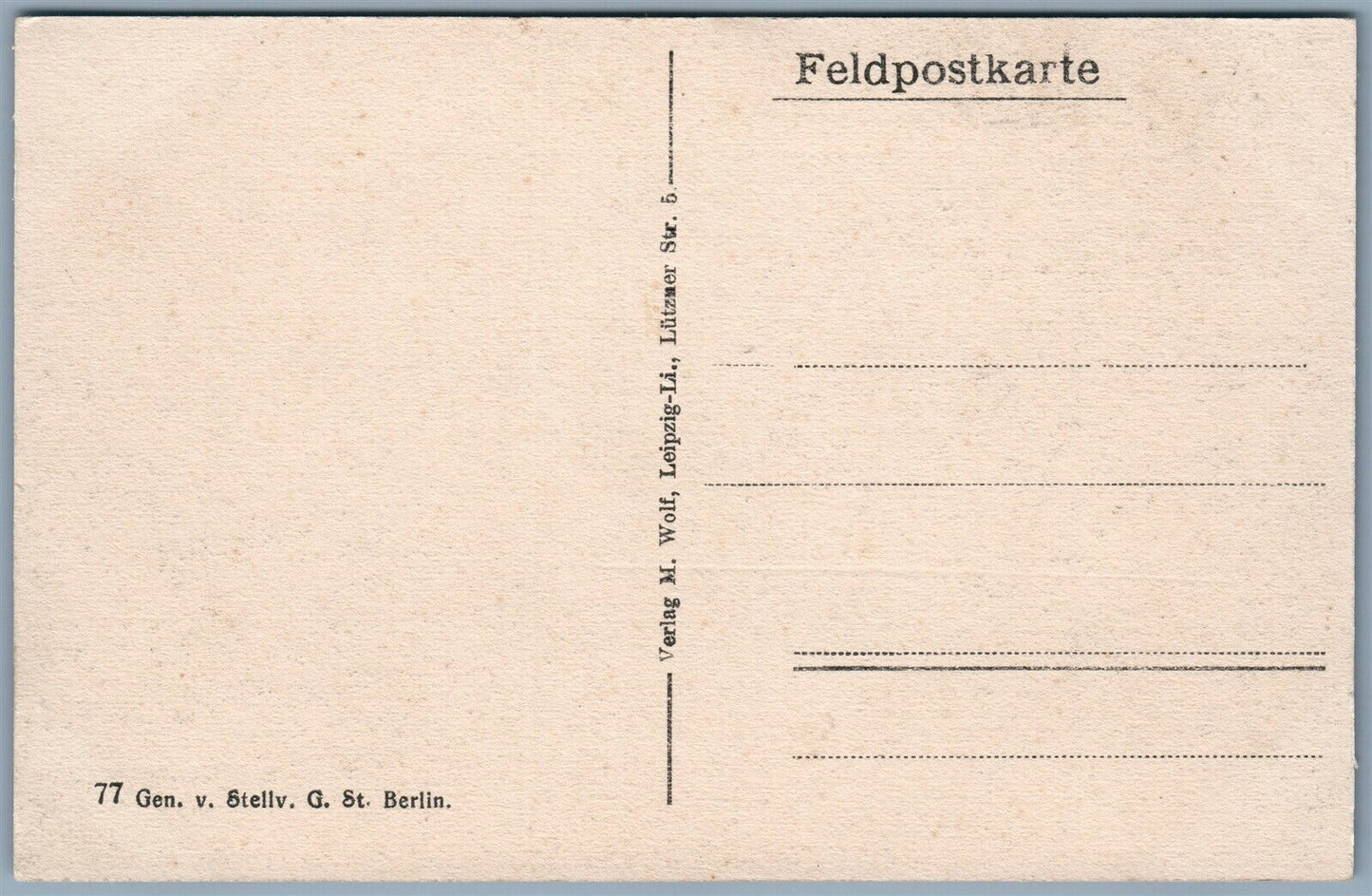 GERMAN WWI MILITARY FELDPOSTKARTE ANTIQUE POSTCARD DESTROYED BUILDING & RAILROAD