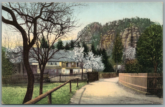 WROCLAW POLAND BRESLAU GERMANY STREET VIEW ANTIQUE POSTCARD