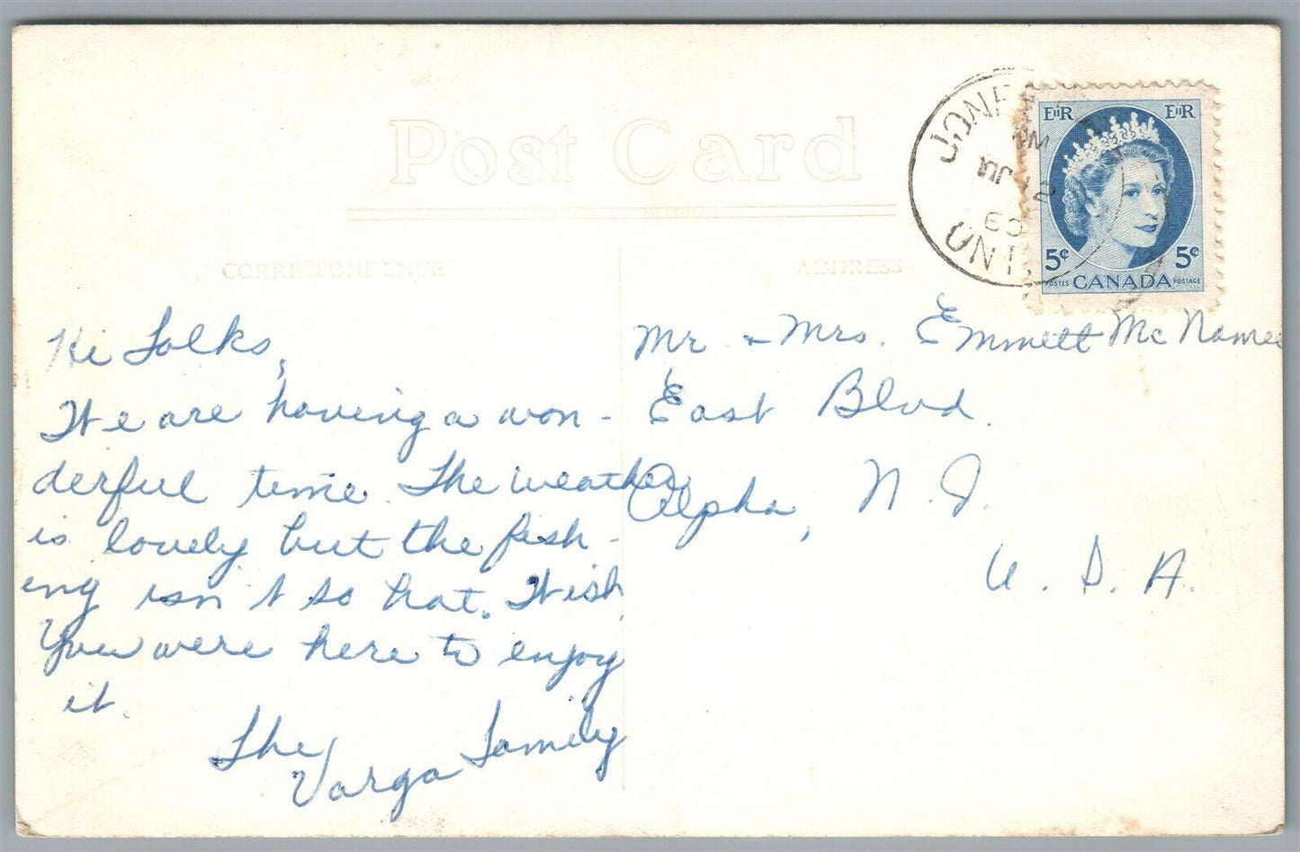 CANADA JONES FALLS ONT. HOTEL KENNY EXAGGERATED VINTAGE REAL PHOTO POSTCARD RPPC