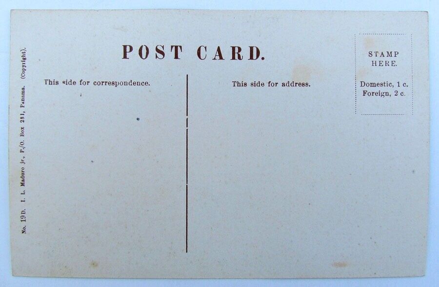 VINTAGE POSTCARD - CENTER & EAST WALLS PEDRO MIGUEL LOCKS PANAMA CANAL