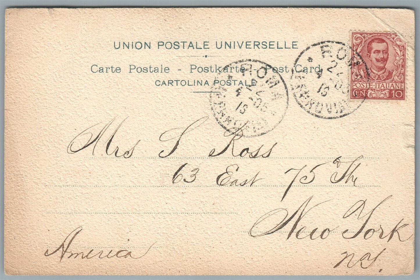 ITALY POPE PIO X ANTIQUE POSTCARD