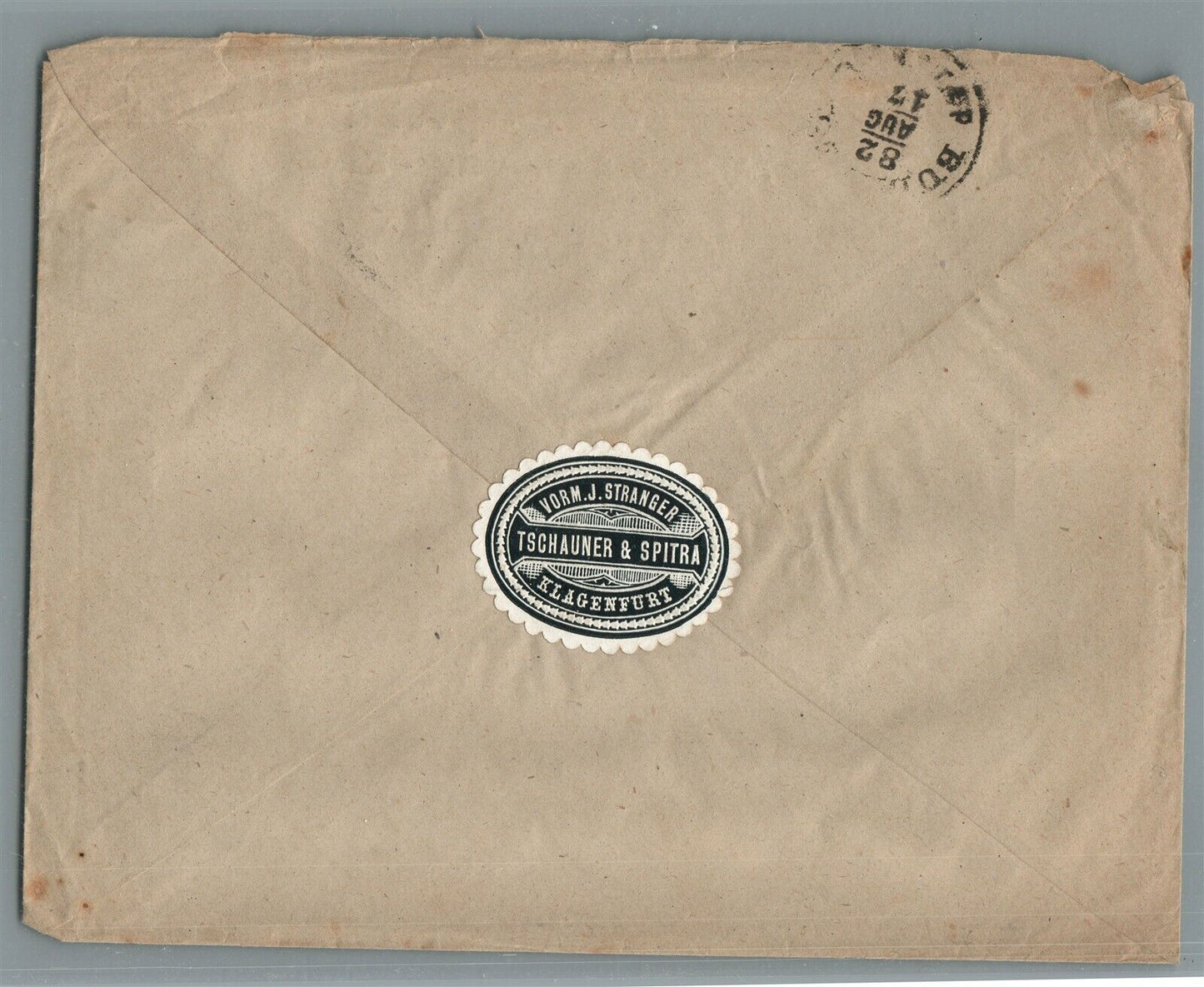 AUSTRIA VIENNA TO BUDAPEST HUNGARY ANTIQUE COVER w/ STAMP