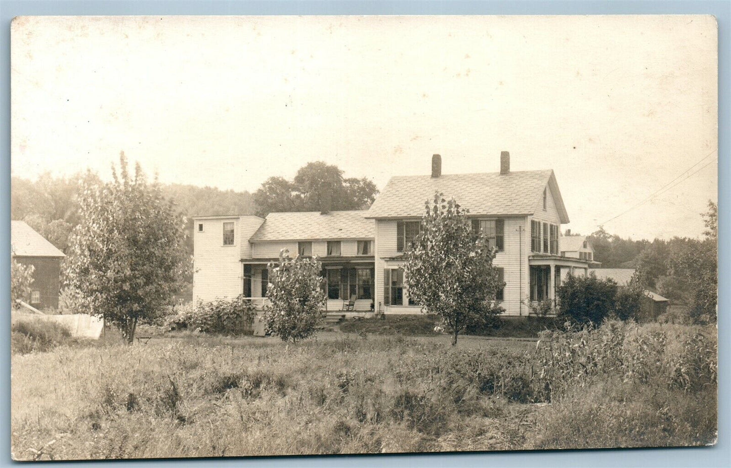 W.NORTHFIELD VT GEO. PRATT'S HOUSE ANTIQUE REAL PHOTO POSTCARD RPPC