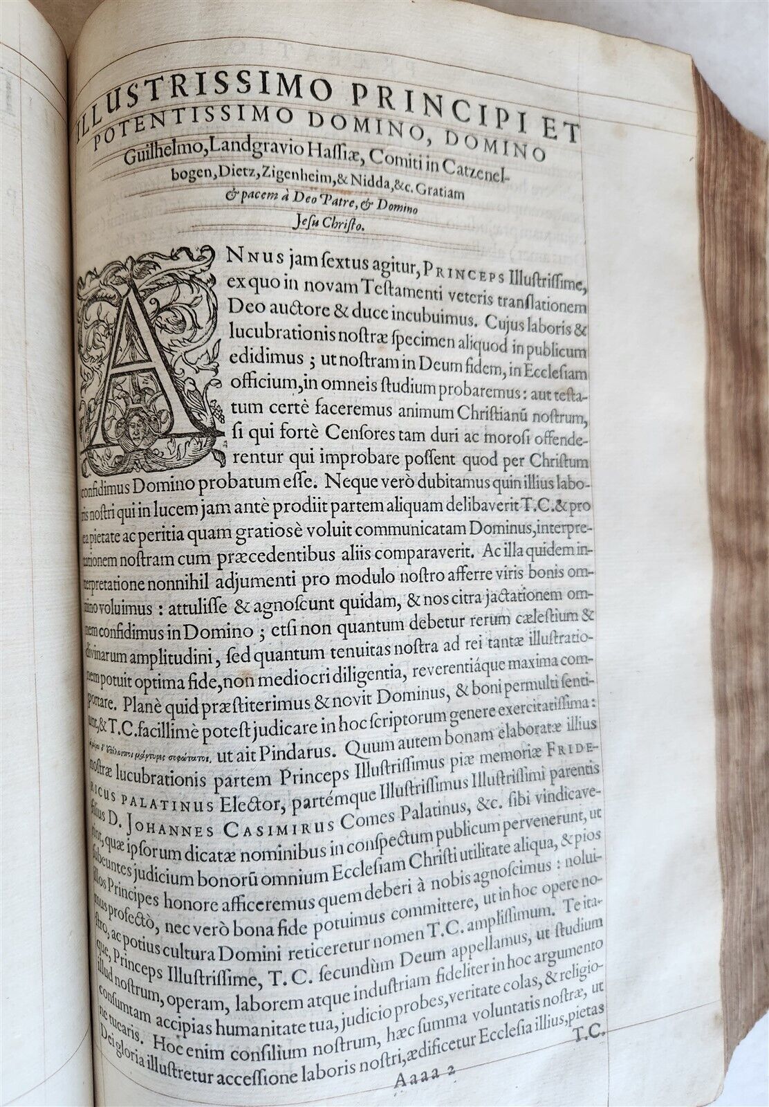 1593 BIBLE in LATIN antique LONDON ROBERT BARKER Old & New Testament FOLIO