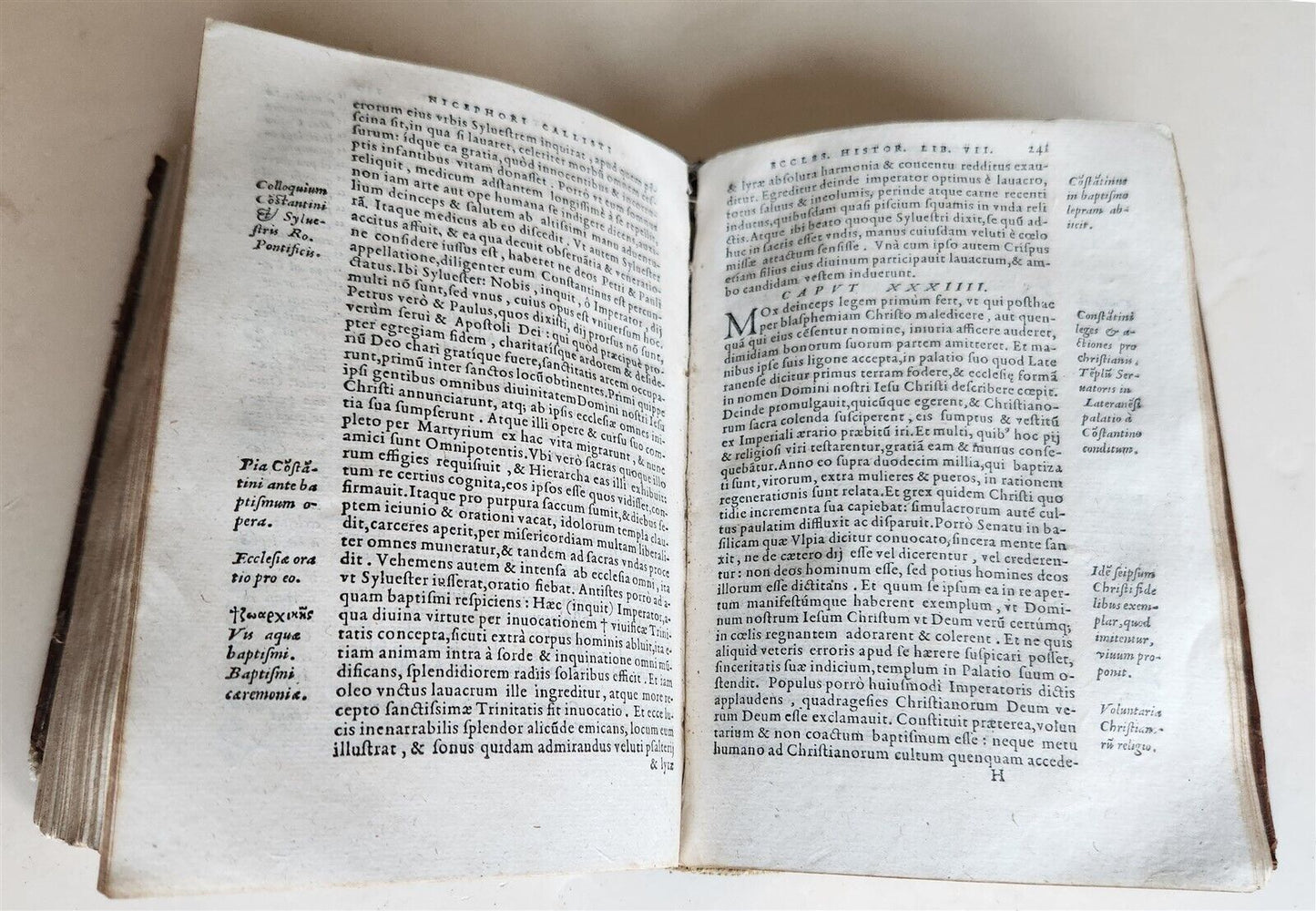 1566 ECCESIASTICAL HISTORY by CALLISTUS antique 16th CENTURY period binding
