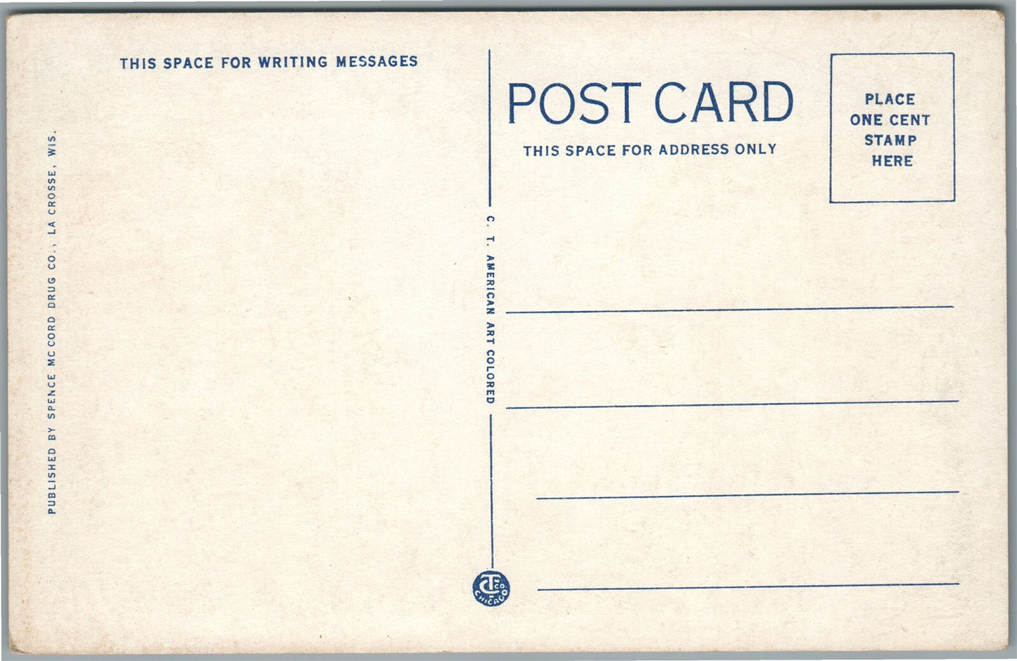 LA GROSSE WI MAIN STREET ANTIQUE POSTCARD
