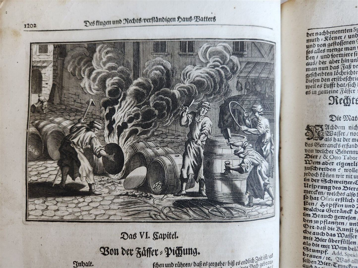 1702 Oeconomus prudens ILLUSTRATED 2 FOLIO VOLUMES antique in GERMAN