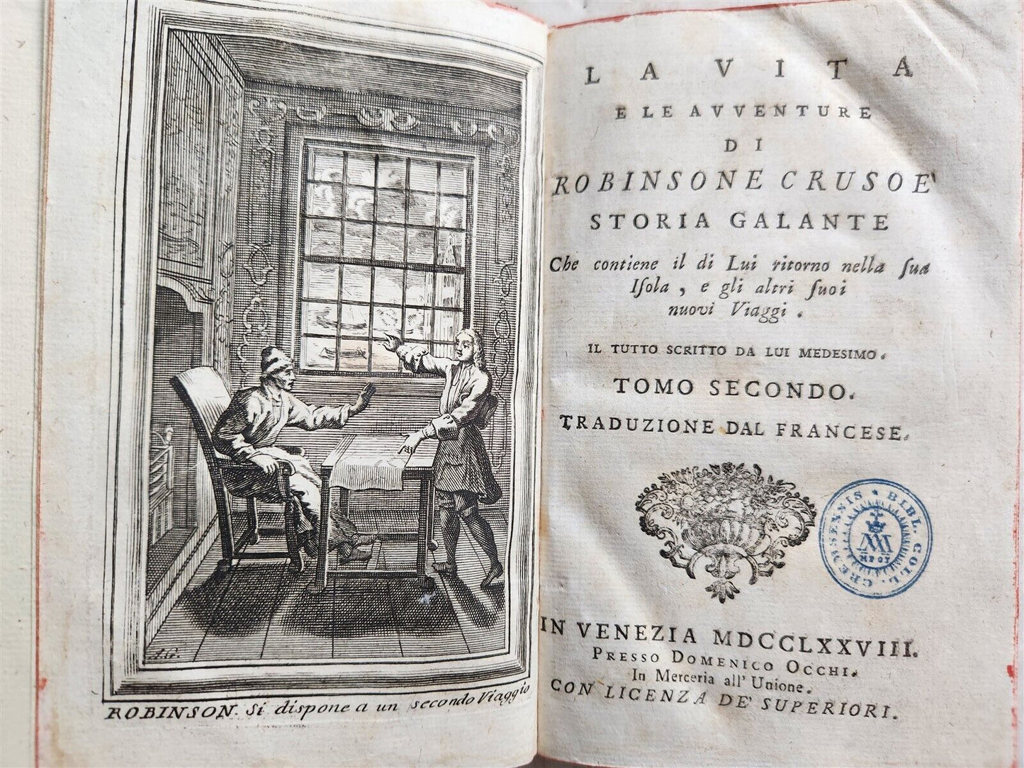 1778 ADVENTURES of ROBINSON CRUSOE by DANIEL DEFORE antique 2 VOLUMES