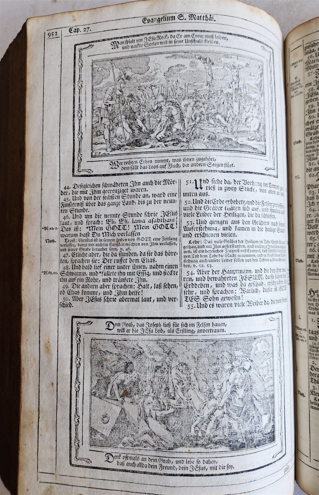 1788 BIBLE in GERMAN ILLUSTRATED antique MASSIVE PIGSKIN BOUND FOILIO