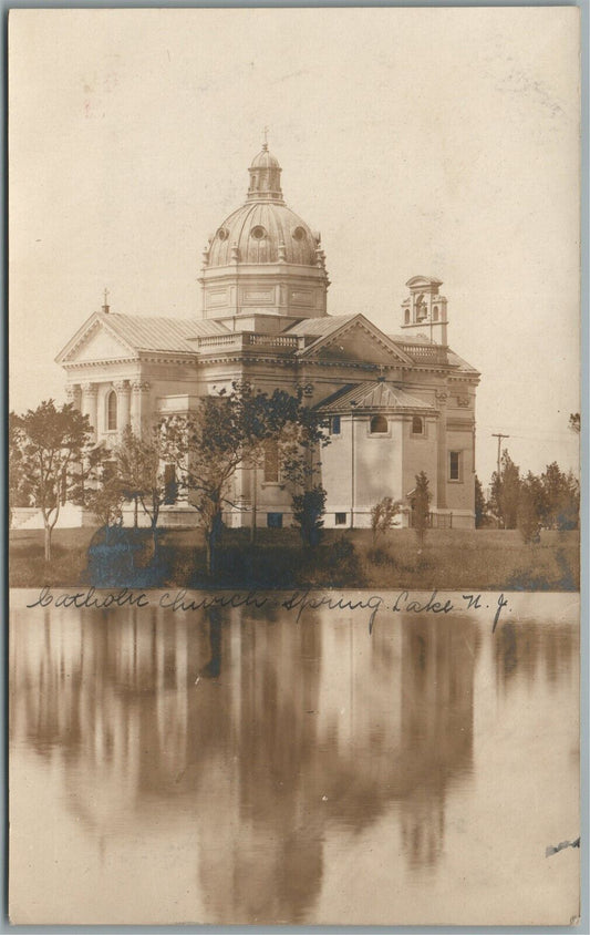 SPRING LAKE NJ CATHOLIC CHURCH VINTAGE REAL PHOTO POSTCARD RPPC