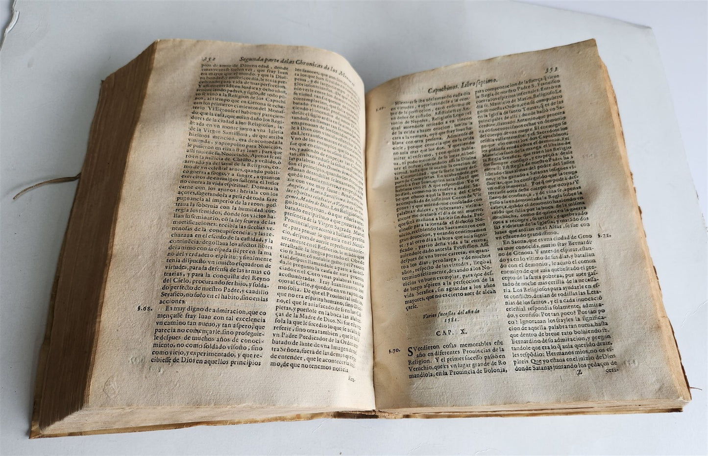 1649 CAPUCHIN ORDER CHRONICLES antique VELLUM BOUND MADRID in SPANISH