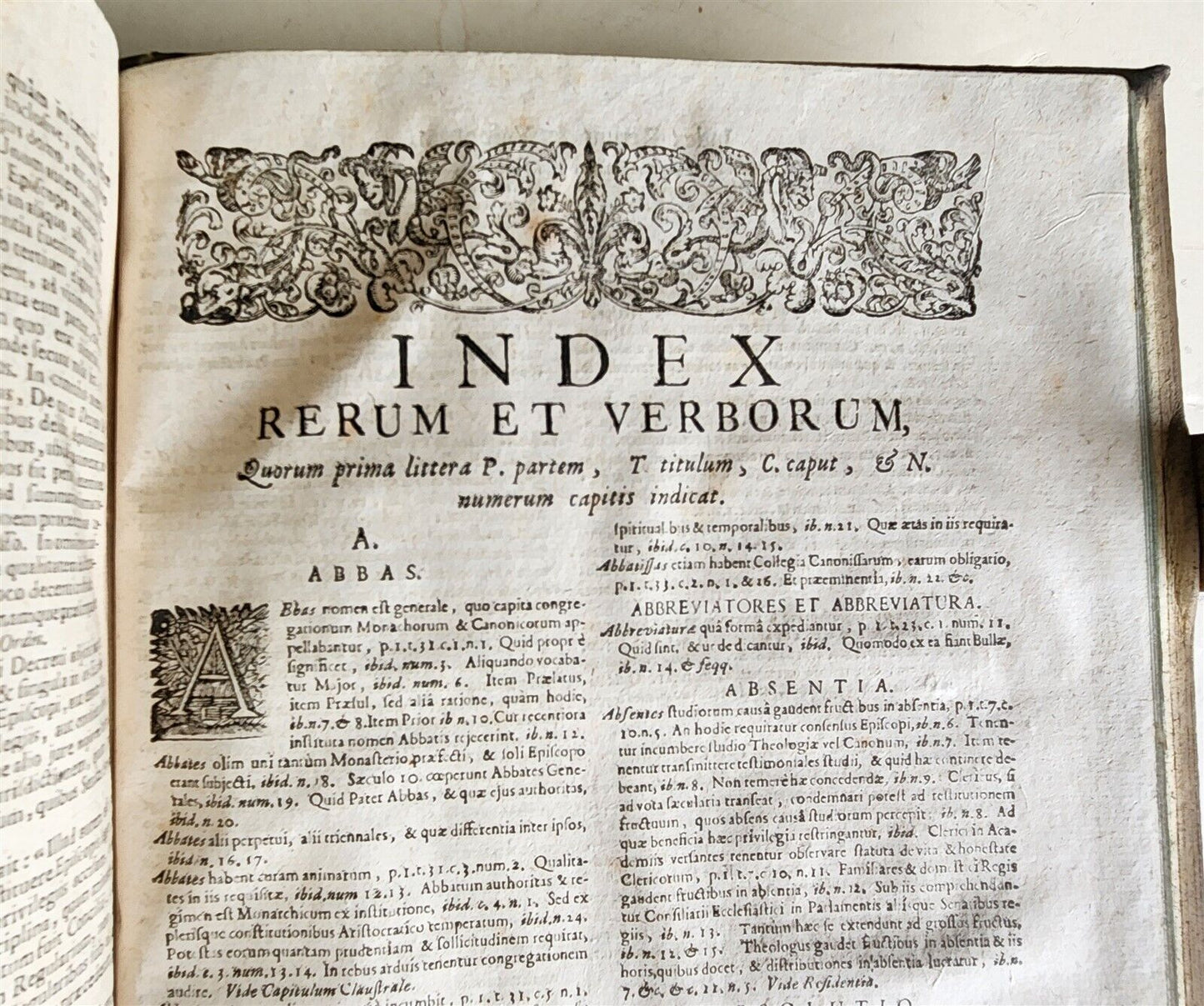 1748 CANON LAW by ESPENIUS antique BLIND-STAMPED PIGSKIN FOLIO