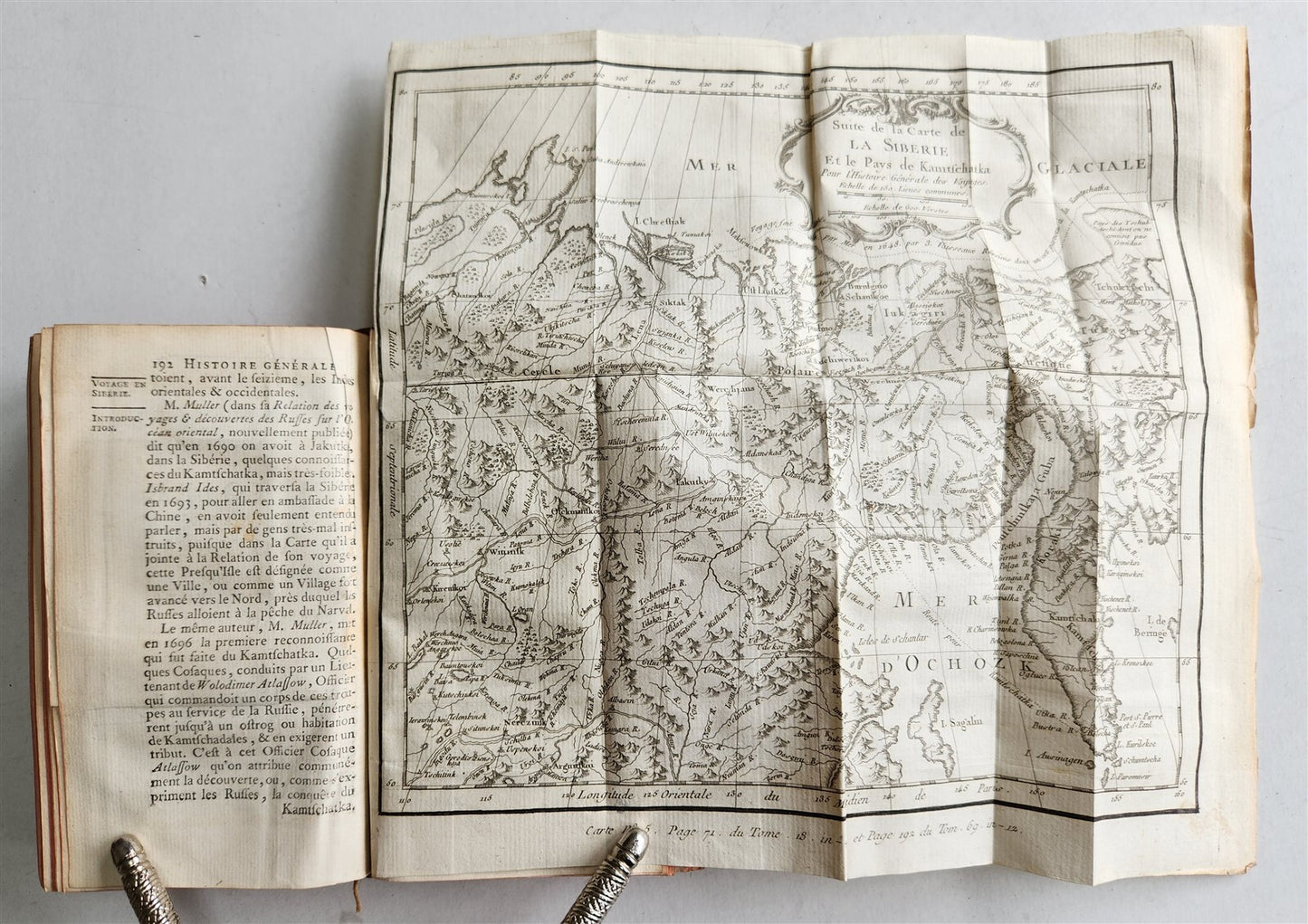 1768 HISTOIRE des VOYAGES VOL.69 antique illustrated ICELAND & SIBERIA RUSSIA