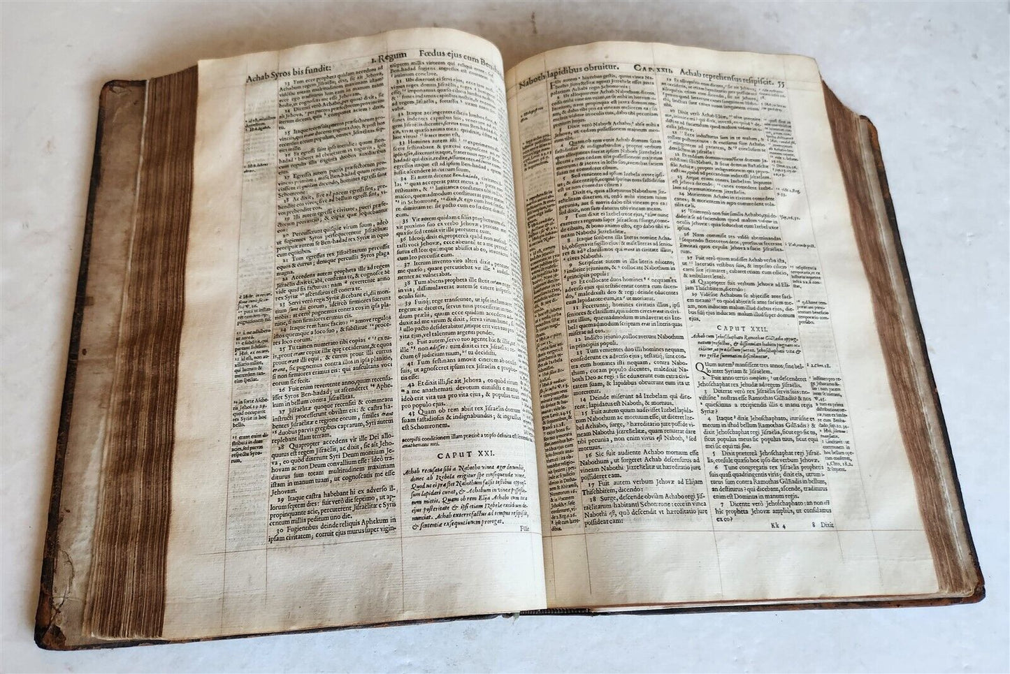 1593 BIBLE in LATIN antique LONDON ROBERT BARKER Old & New Testament FOLIO