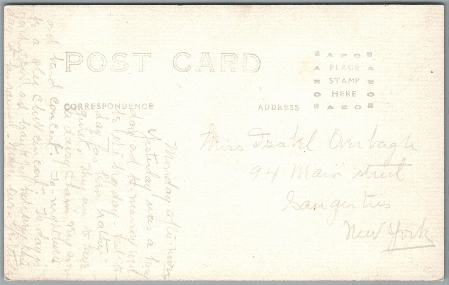 OBERLIN OH MEMORIAL ARCH ANTIQUE REAL PHOTO POSTCARD RPPC