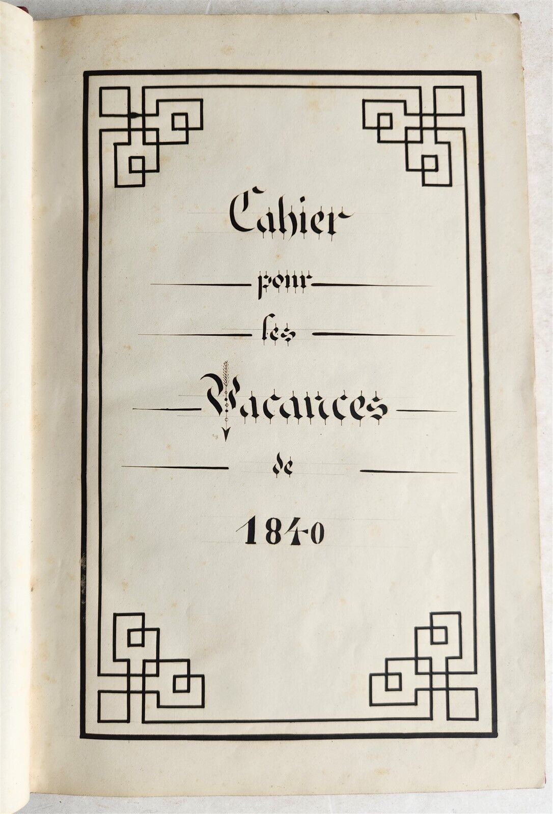 1840 MANUSCRIPT in FRENCH antique FOLIO 57 leaves