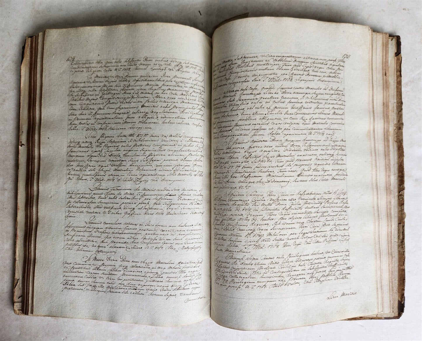 1769 LAW MANUSCRIPT in LATIN antique FOLIO 200 pages COURT DECISIONS