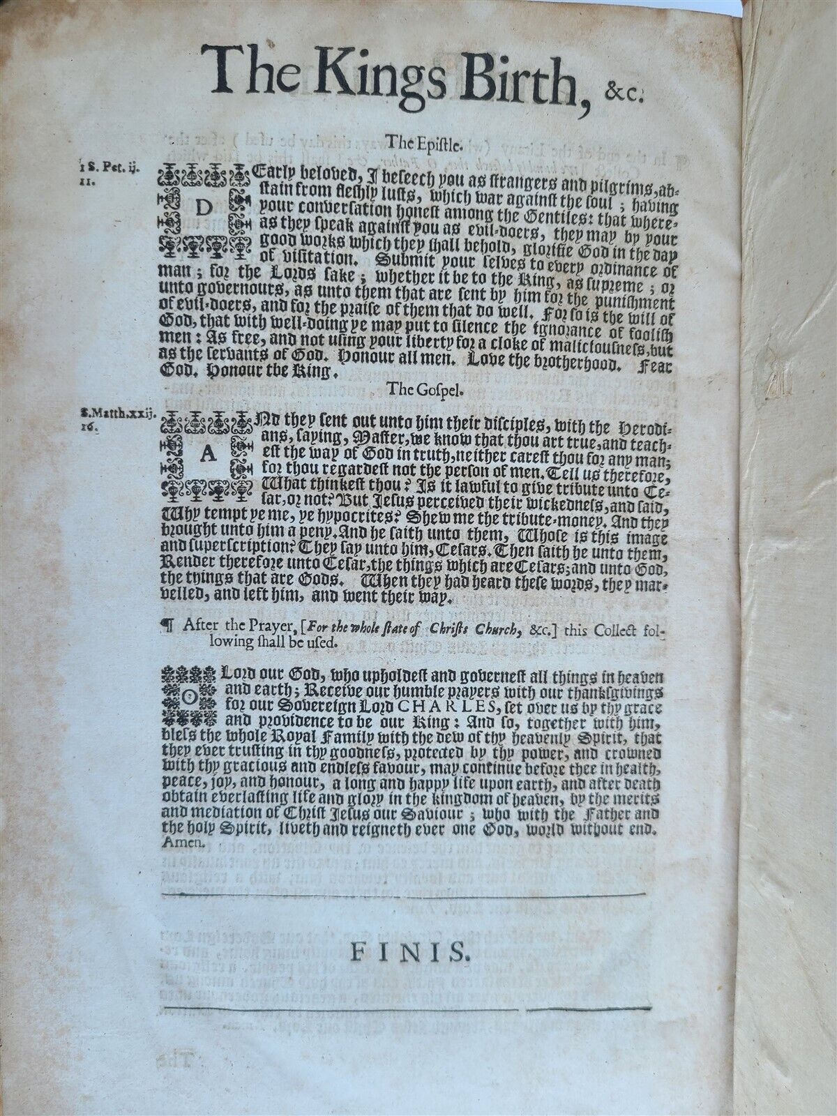 1669 BOOK of COMMON PRAYER w/ 1672 PSALTER antique FOLIO in ENGLISH rare