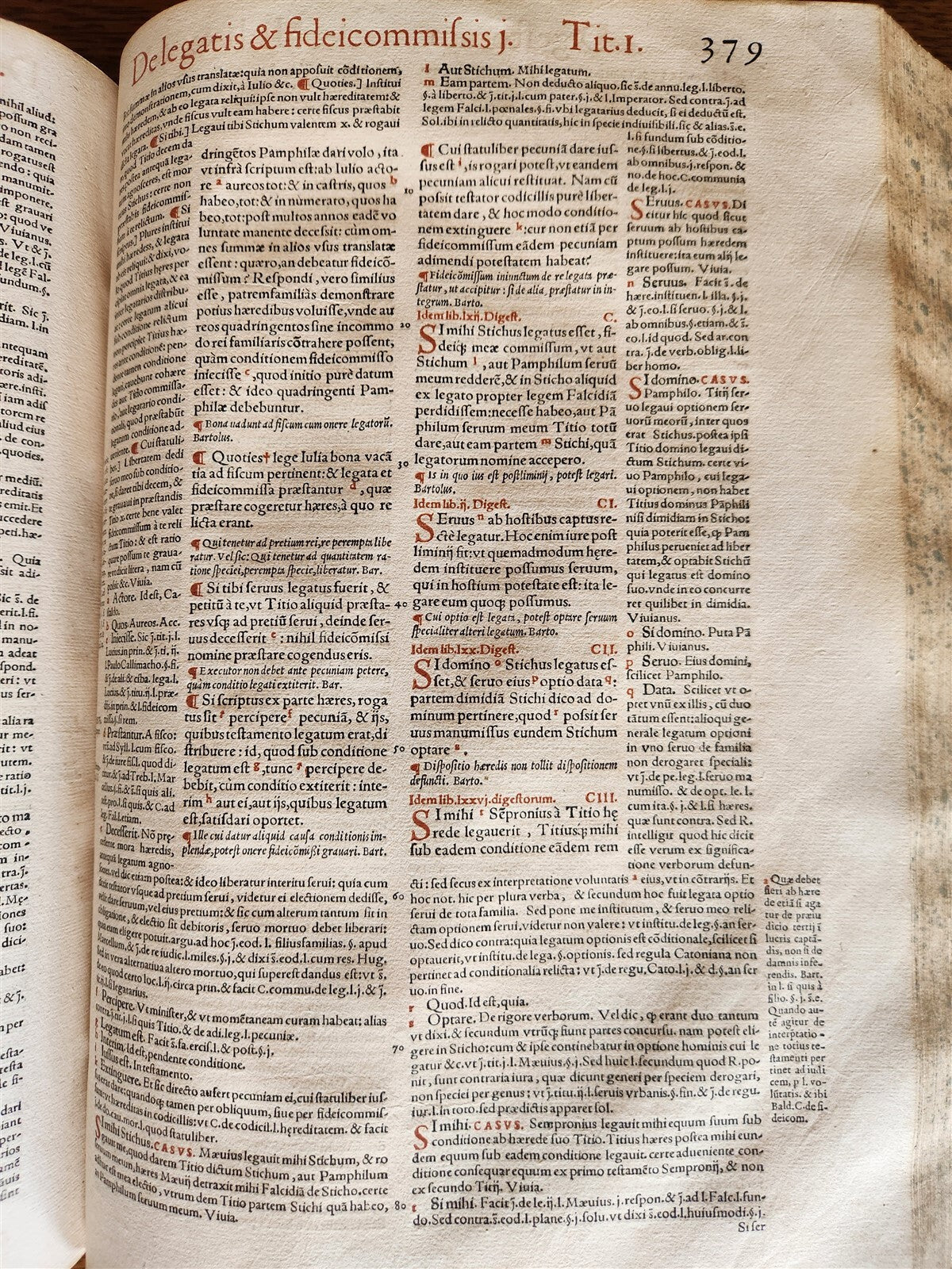 1556 LAW BOOK Corpus Juris Civilis PANDECTARUM antique MASSIVE FOLIO vellum
