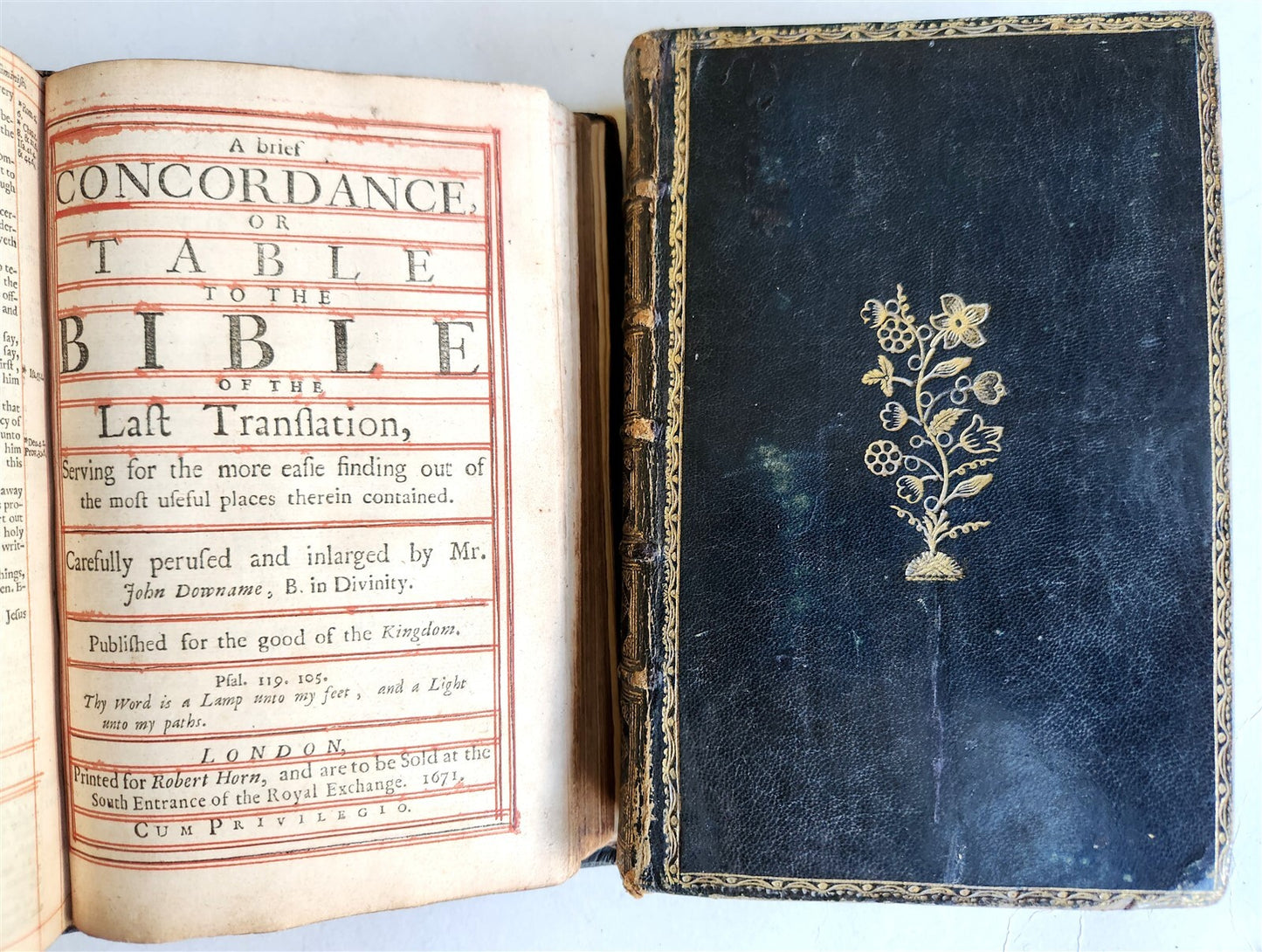 1679 BIBLE ENGLISH 2 VOLUMES antique Old & New Testament w/ Concordance & Psalms
