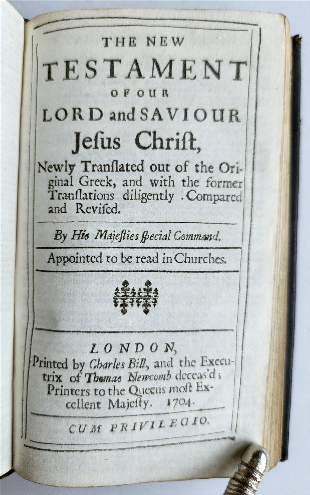 1705 BOOK of COMMON PRAYER w/ PSALTER or PSALMS of DAVID antique in ENGLISH