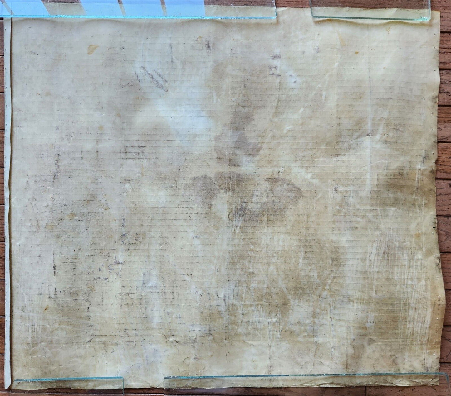 TORAH SCROLL FRAGMENT MANUSCRIPT on VELLUM antique BIBLE EXODUS 30:13-33:19