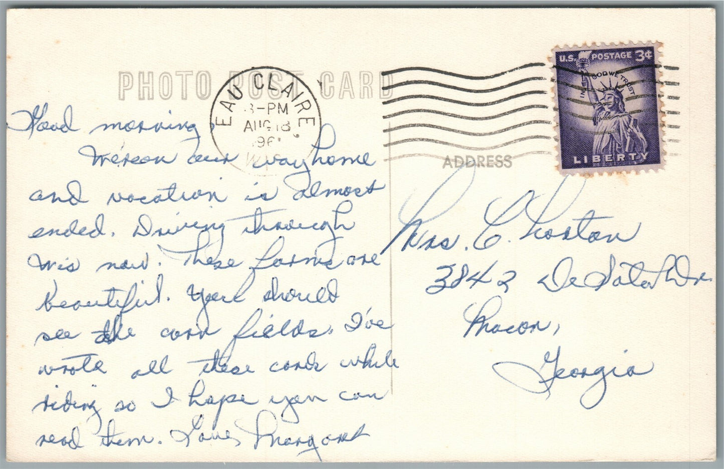 EAU CLAIRE WI OUR REDEEMER CHURCH VINTAGE REAL PHOTO POSTCARD RPPC