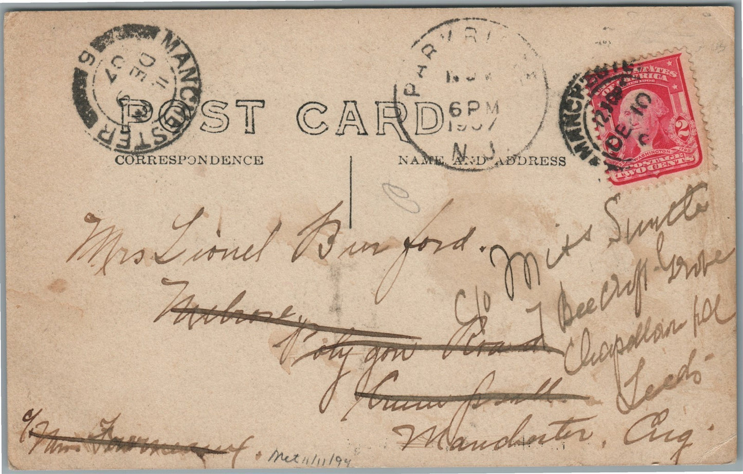 PARK RIDGE NJ HAWTHORNE STREET ANTIQUE REAL PHOTO POSTCARD RPPC