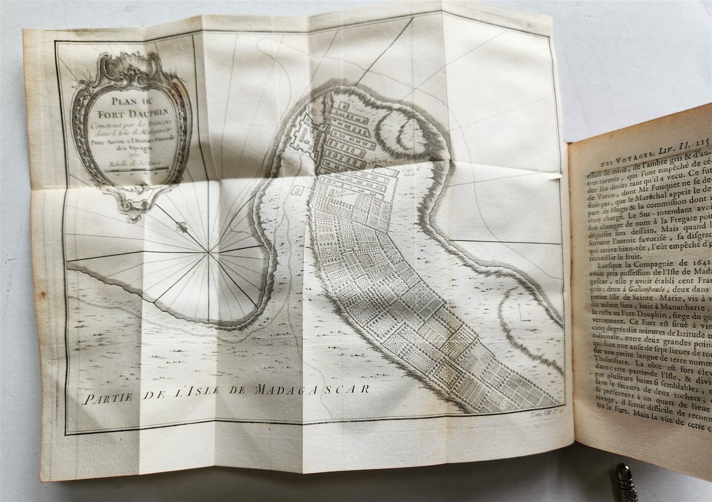 1750 HISTOIRE des VOYAGES antique Vol.32 CEYLON & MADAGASCAR TRAVELS illustrated