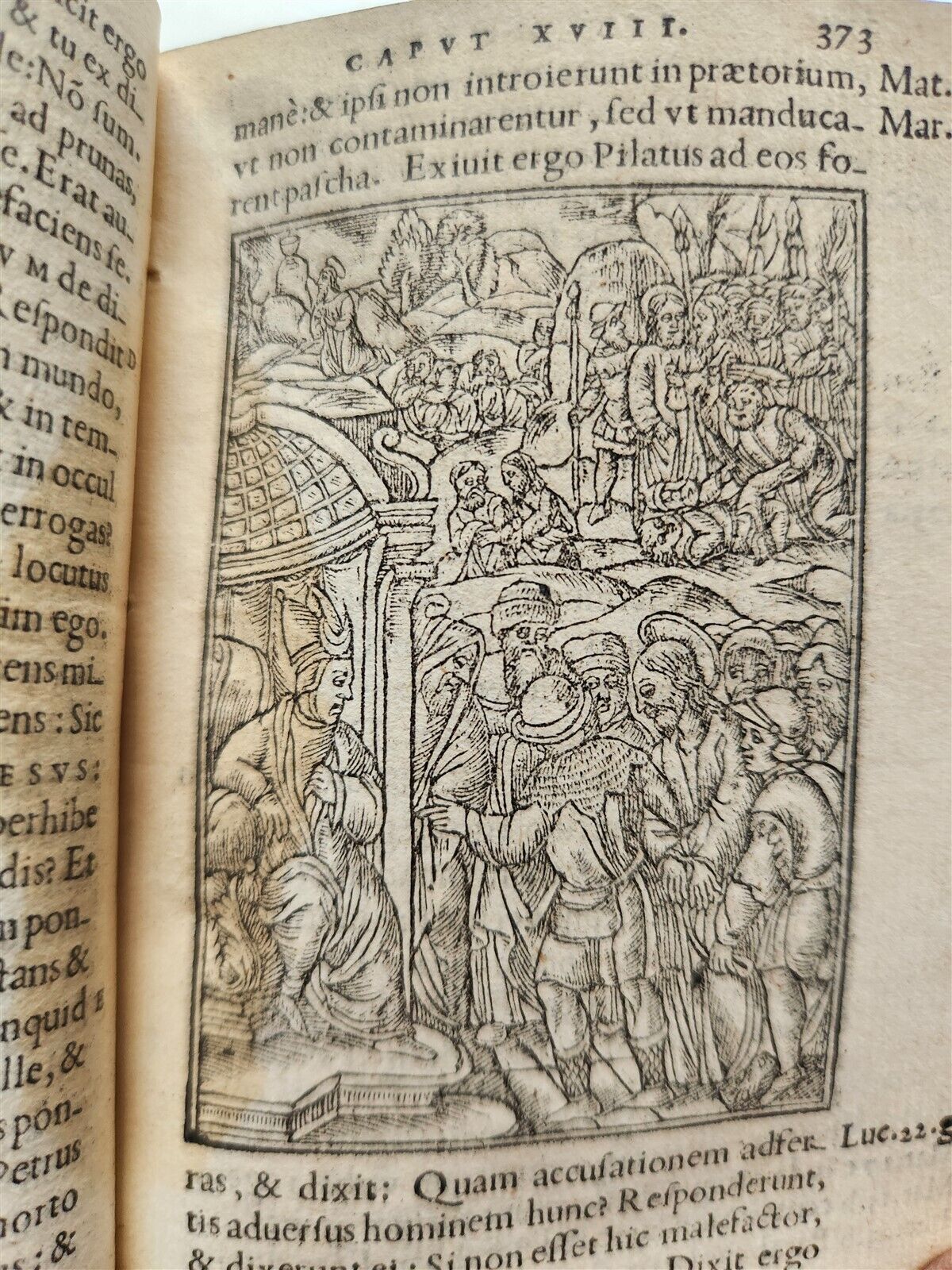 1548 BIBLE IN LATIN ILLUSTRATED antique 16th CENTURY NEW TESTAMENT rare