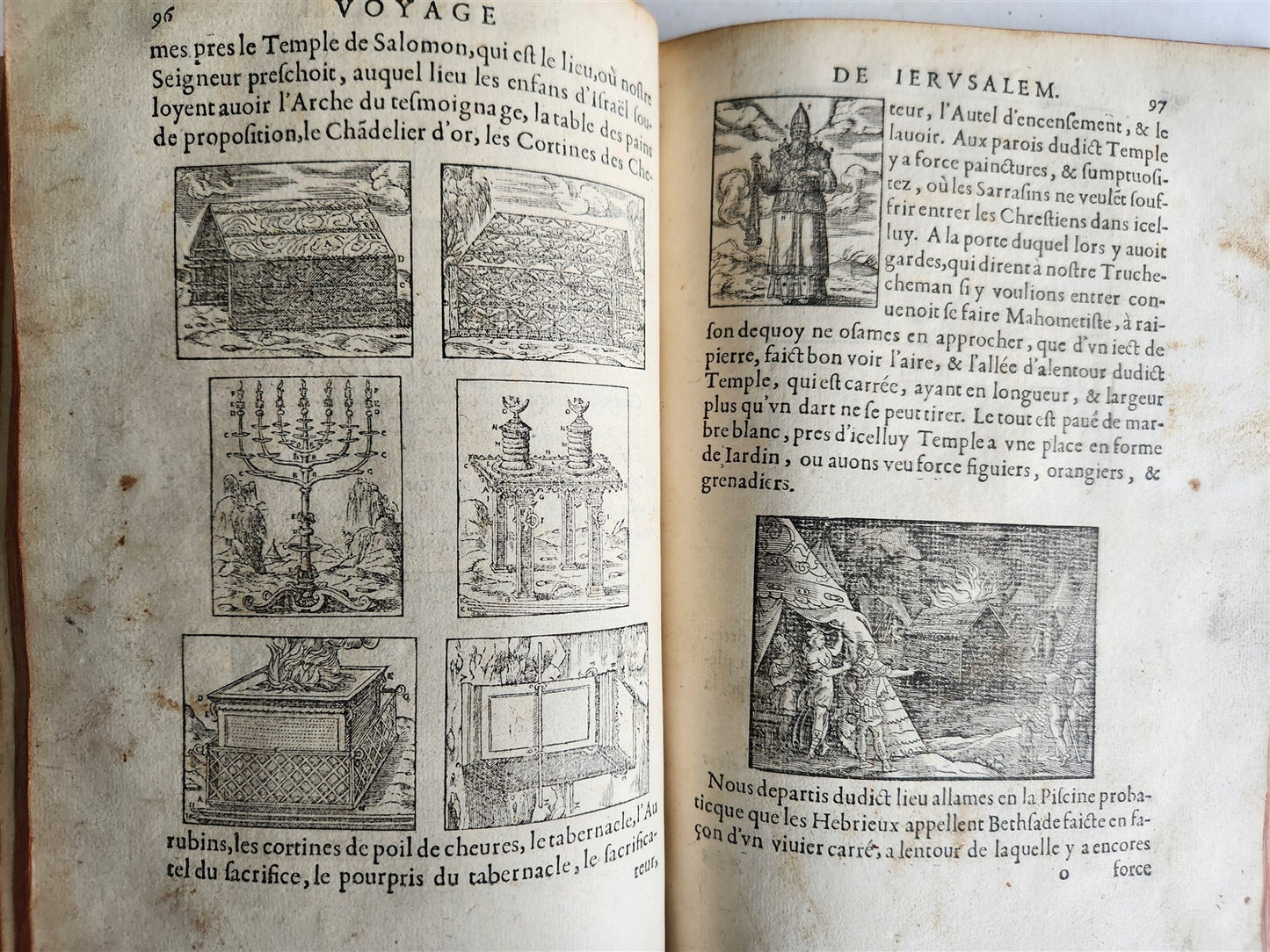 1573 VOYAGE to JERUSALEM & HOLY LAND PLACES antique FULLY ILLUSTRATED w/ MAPS