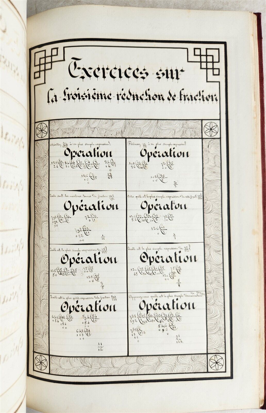 1840 MANUSCRIPT in FRENCH antique FOLIO 57 leaves