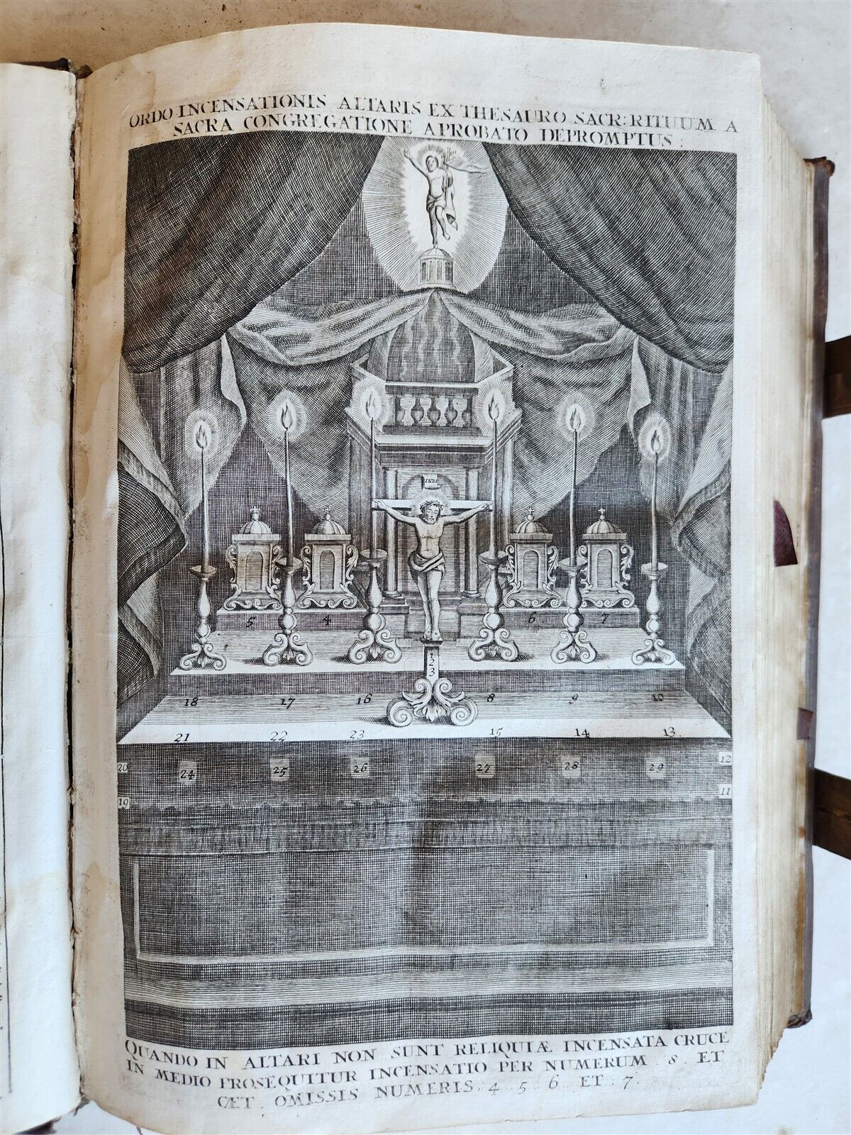 1743 MISSALE ROMANUM antique NICELY DECORATED FOLIO illustrated