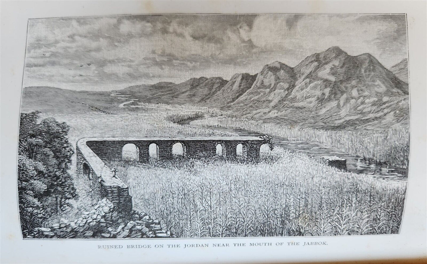 1883 EAST OF THE JORDAN by SELAH MERRILL ILLUSTRATED antique