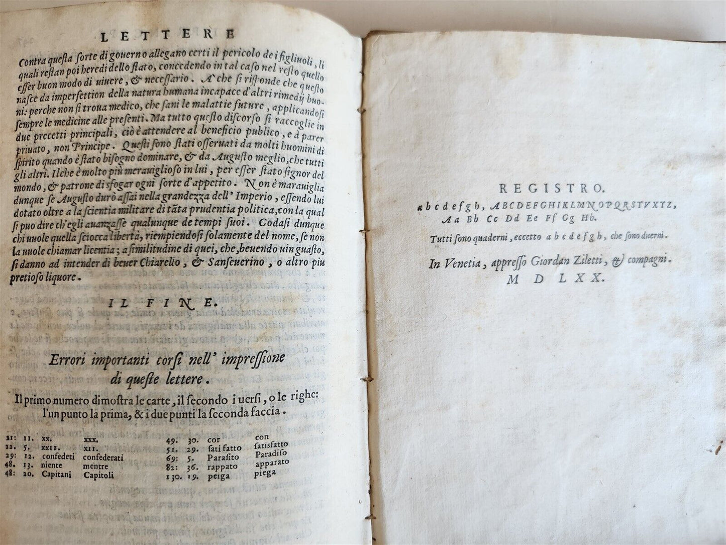 1570 LETTERE DI PRINCIPI antique VELLUM LETTERS of PRINCES