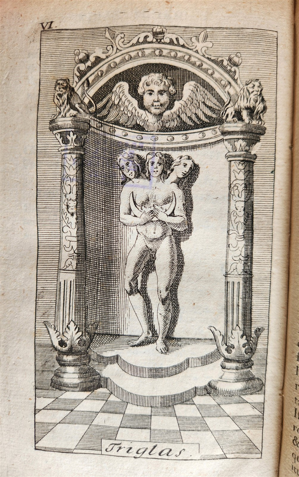 1728 MYTHOLOGY ILLUSTRATED GERMAN GODS ANTIQUE vellum bound