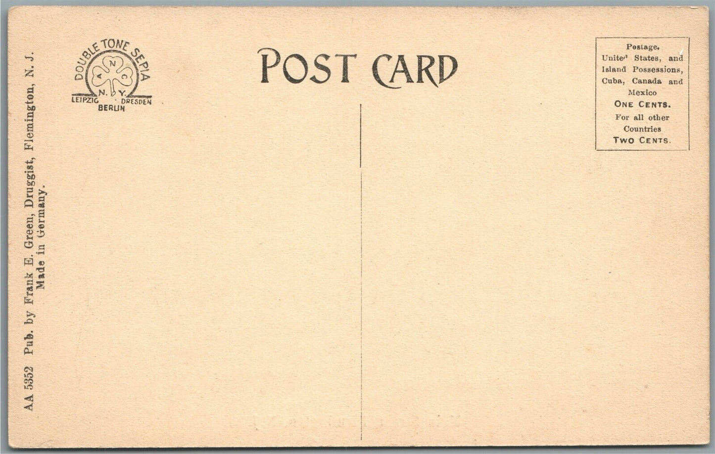 FLEMINGTON NJ MAIN STREET ANTIQUE POSTCARD