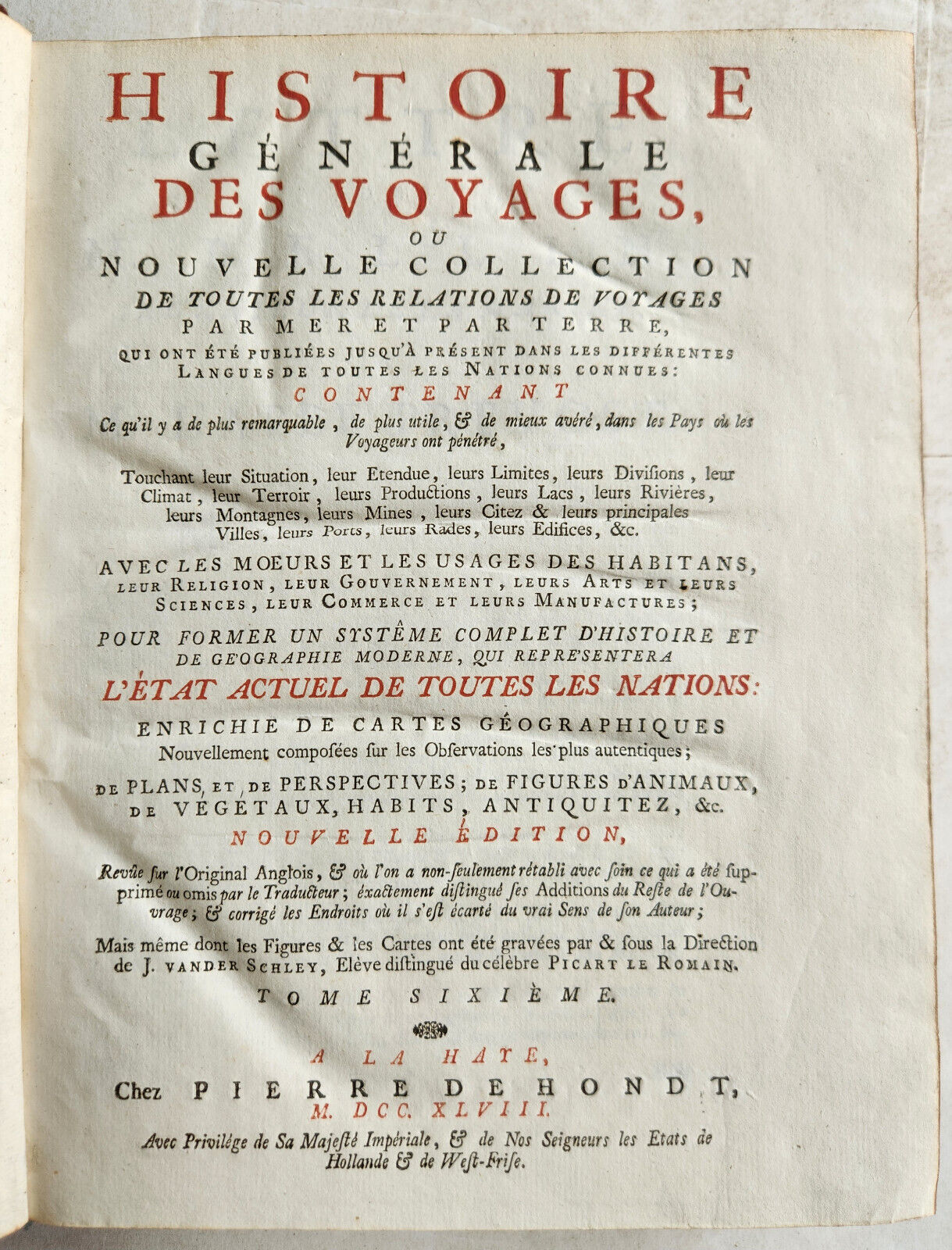 1748 TRAVELS TO AFRICA antique Histoire generale des voyages ILLUSTRATED Vol. 6