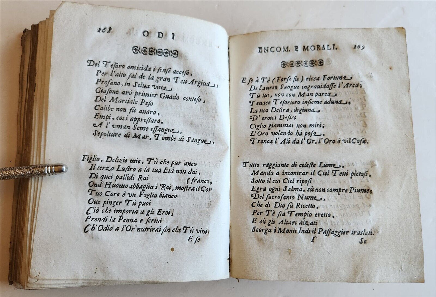 1635 POETRY in ITALIAN antique VELLUM BINDING