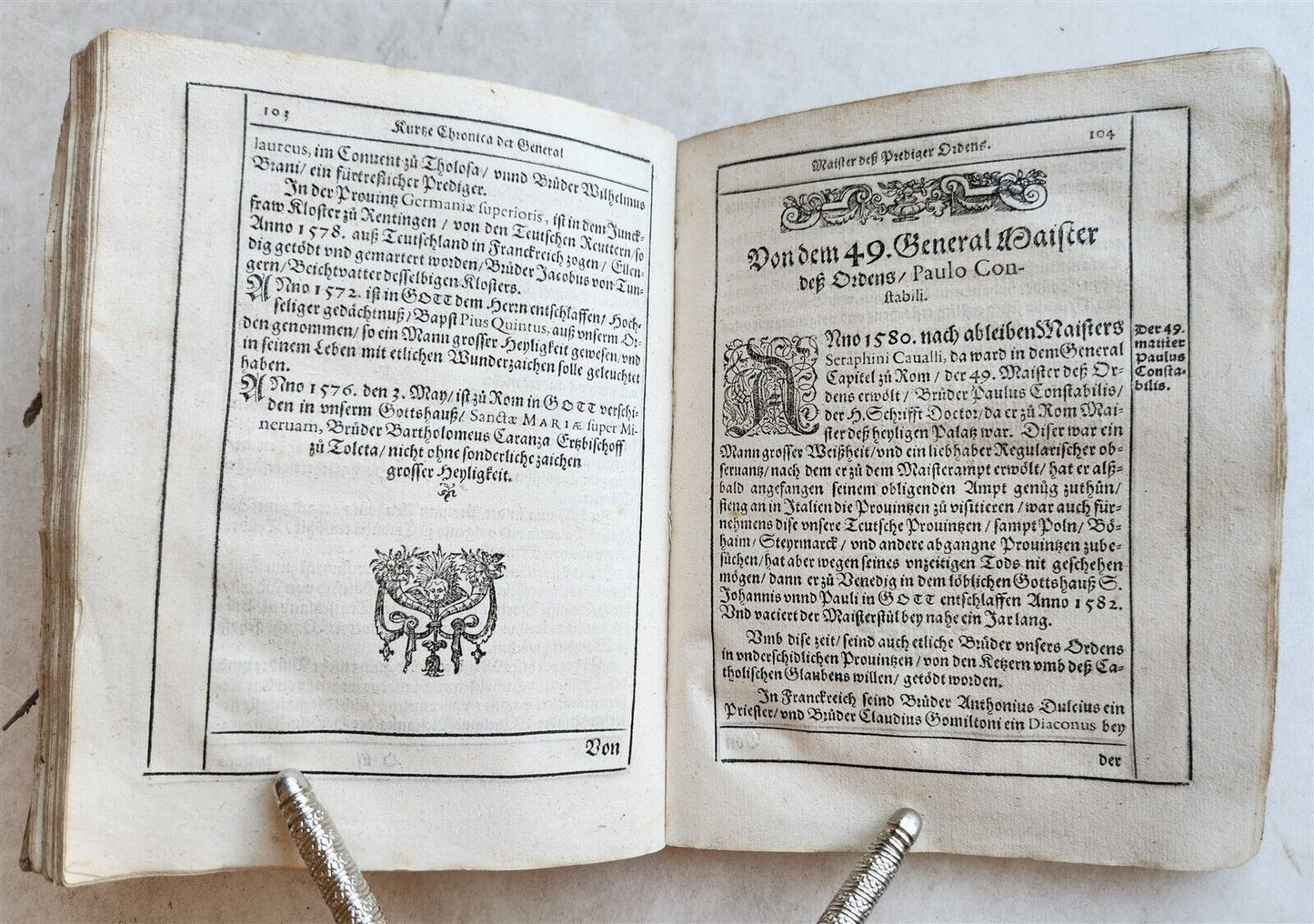 1596 HISTORICAL DESCRIPTION SHORT CHRONICLE of DOMINICAN ORDER antique VELLUM