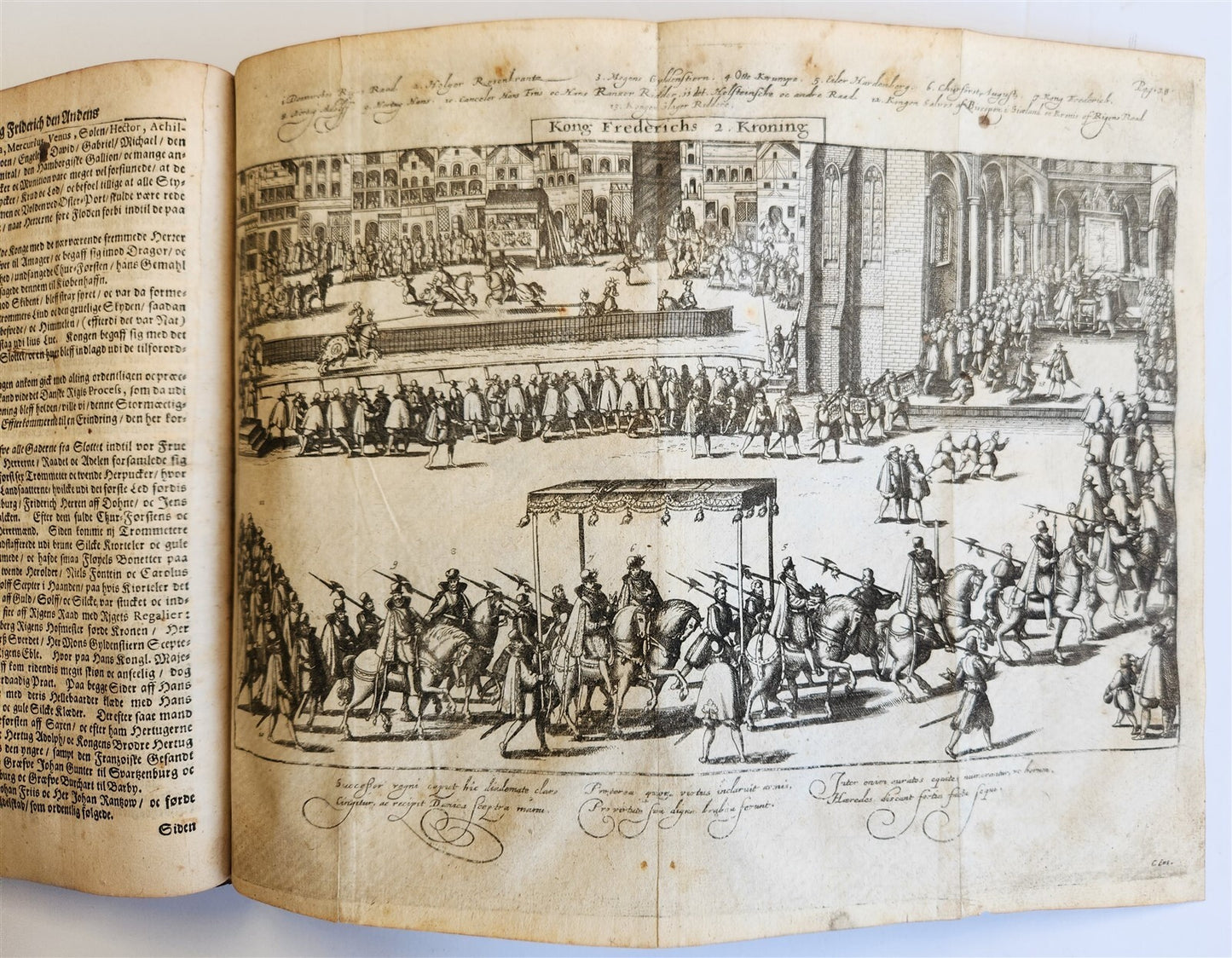 1680 CHRONICLE of DENMARK antique FULLY ILLUSTRATED rare Peder Hanson Resen