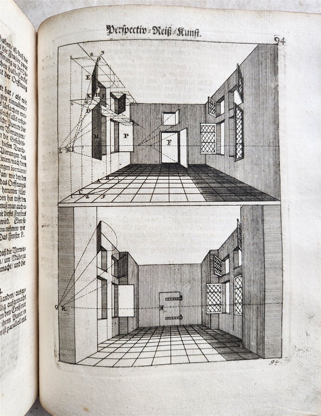1710 DRAWING PERSPECTIVE for ARTISTS & ARCHITECTS antique ILLUSTRATED 150 PLATES