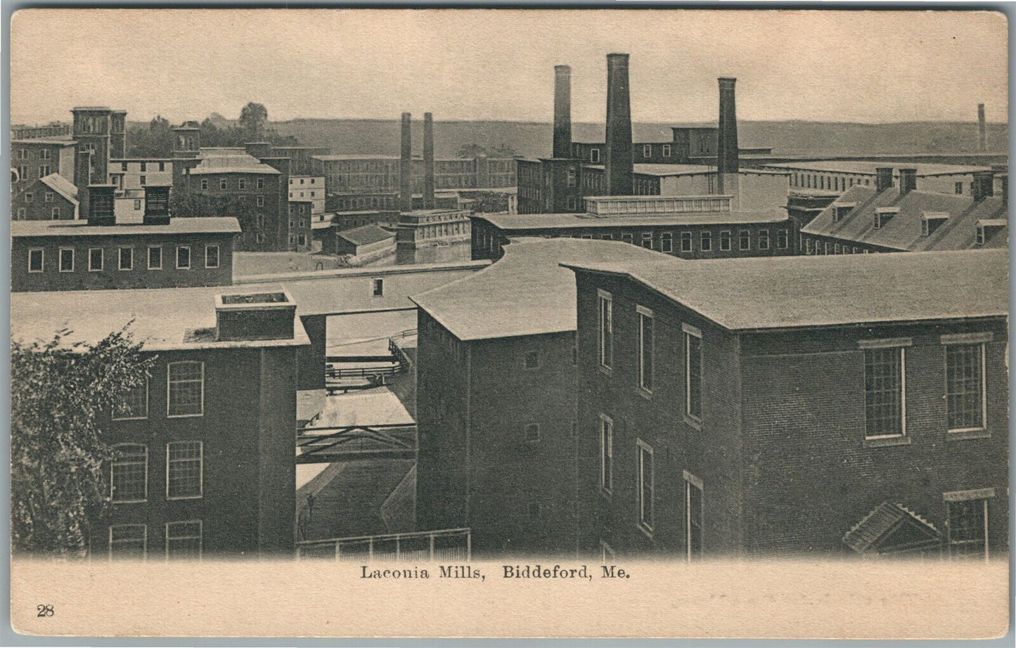 BIDDEFORD ME LACONIA MILLS ANTIQUE POSTCARD