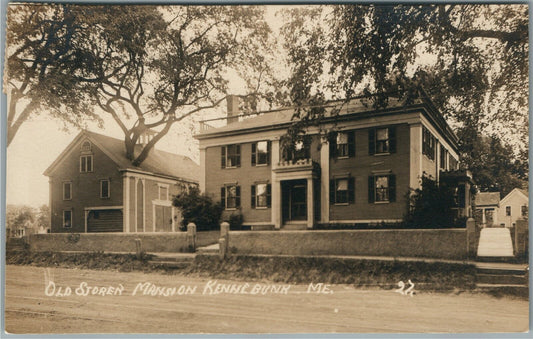 KENNEBUNK ME OLD STORE MANSION ANTIQUE REAL PHOTO POSTCARD RPPC