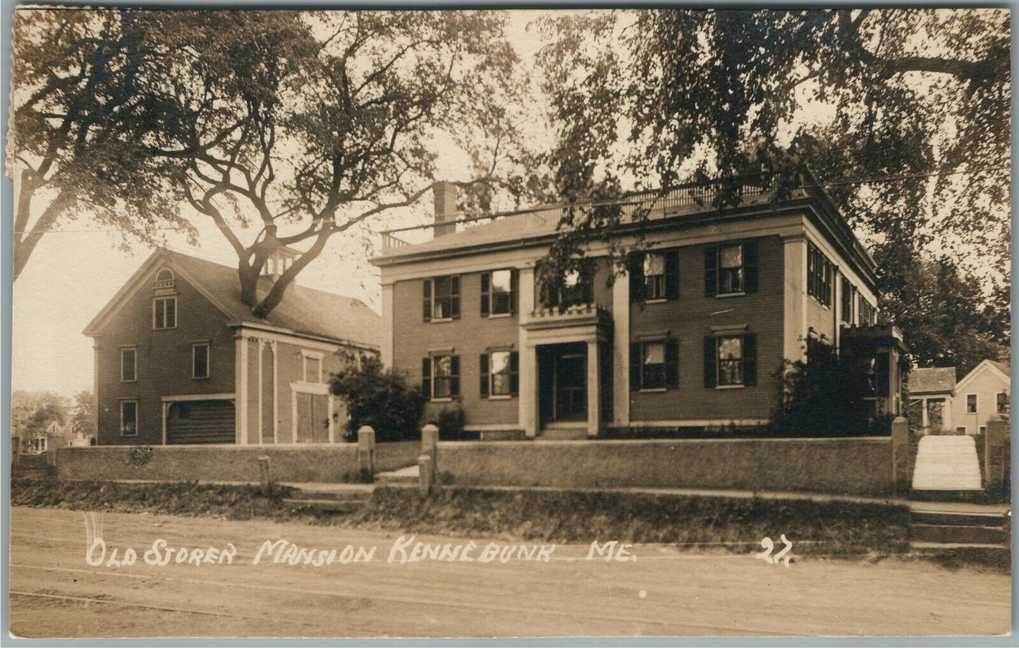 KENNEBUNK ME OLD STORE MANSION ANTIQUE REAL PHOTO POSTCARD RPPC