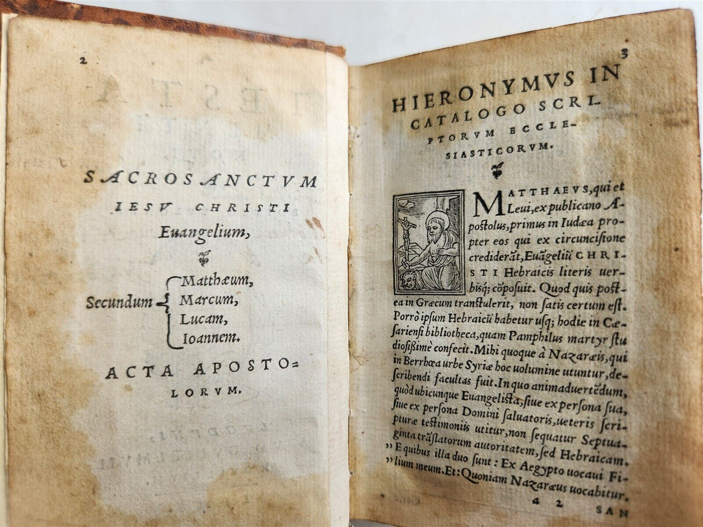 1548 BIBLE IN LATIN ILLUSTRATED antique 16th CENTURY NEW TESTAMENT rare
